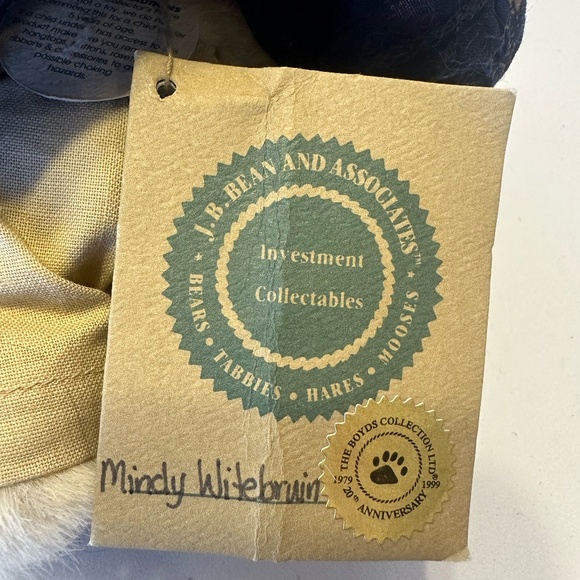 1999 Vintage Boyds Bear J.B. Bean and Associates Mindy Small L/E stuffed animal - Picture 5 of 6